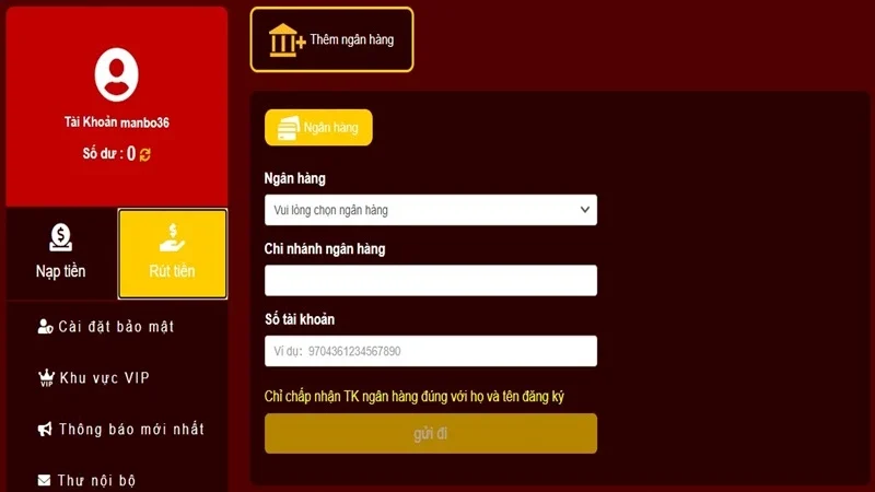 rút tiền tại nhà cái tối đa 10 phút